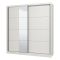 Guardaroba Grande Bianco Opaco Nero Appendiabiti 5 Ripiani 205x215.5h cm, 8 Vani - Orero