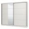 Guardaroba Grande Bianco Opaco Nero Appendiabiti 8 Ripiani 251x215.5h cm, 12 Vani - Pedavena