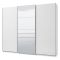 Guardaroba Grande Bianco Opaco Trasparente Appendiabiti 6 Ripiani 262.5x224h cm, Apertura Scorrevole - Carasco