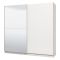 Guardaroba Grande Bianco Opaco Trasparente Appendiabiti 8 Ripiani 217x210h cm, Apertura Scorrevole - Valsinni