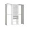 Guardaroba grande classico bianco e cemento 179x202h cm - Amico