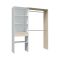 Guardaroba grande classico bianco e rovere 158x187h cm - Amico