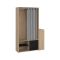 Guardaroba grande con appendiabiti rovere e nero 127x197h cm - Amaranto