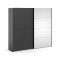 Guardaroba grande con specchio nero 242x220h cm - Catalina