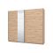 Guardaroba Grande Marrone Rovere Nodi 2 Ripiani Appendiabiti 245x217.5h cm, 2 Ante - Resiutta