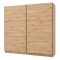 Guardaroba Grande Marrone Rovere Nodi 8 Ripiani Appendiabiti 217x210h cm, 2 Ante - Piateda