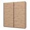 Guardaroba Grande Marrone Rovere Nodi Nero Appendiabiti 2 Ripiani 195x217.5h cm, Apertura Scorrevole - Cariano