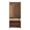 Guardaroba Grande Marrone Rovere Nodi Nero Rovere Nodi 3 Ripiani Appendiabiti 93x210.5h cm, Apertura Battente - Vimercati