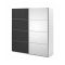 Guardaroba in legno bianco e grigio 182x201h cm - Angri
