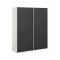 Guardaroba in legno bianco e nero 182x220h cm - Paeng