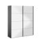 Guardaroba in legno nero e bianco lucido 182x220h cm - Paeng