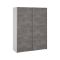 Guardaroba salvaspazio bianco e grigio 150x200h cm - Maurice