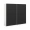 Guardaroba salvaspazio bianco e nero 242x220h cm - Kauri