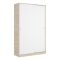 Guardaroba salvaspazio bianco lucido e rovere 120x204h cm - Alyson