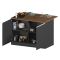 Isola cucina con ante e cassetti 125x90x90h cm antracite e rovere - Analiza