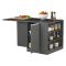 Isola cucina grande multifunzione 160x90x90h cm antracite e ardesia - Abern