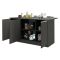 Isola cucina minimal con ante 155x90x90h cm antracite e ardesia - Tartaro