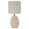 Lampada da Tavolo Beige oro Necessaria 1 Lampadina Attacco e14, Paralume - Talkee