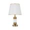 Lampada da tavolo Sinopia, Bianco e Oro, 31x31 h52 cm