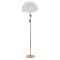 Lampada da Terra Bianco oro Necessaria 1 Lampadina Attacco e27, Paralume - Skagwa