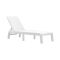 Lettino Prendisole Bianco Finitura a Doghe Peso Supportato 110 kg 58x188x29h cm, Schienale Regolabile - Shawinigan