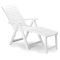 Lettino Prendisole Bianco Pieghevole con Poggiapiedi Peso Supportato 120 kg 60x60x109h cm, Schienale Regolabile Made in Italy - Henagar