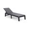 Lettino Prendisole Nero Antracite Finitura a Doghe Peso Supportato 110 kg 58x188x29h cm, Schienale Regolabile - Shawinigan