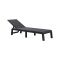 Lettino Prendisole Nero Antracite Finitura Quadrettata Peso Supportato 110 kg 58x188x29h cm, Schienale Regolabile - Shawinigan