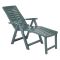 Lettino Prendisole Verde Pieghevole con Poggiapiedi Peso Supportato 120 kg 60x60x109h cm, Schienale Regolabile Made in Italy - Henagar