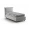 Letto 1 piazza contenitore bianco 110x215cm rivestimento in tessuto - Astianatte