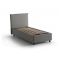 Letto 1 piazza contenitore grigio 95x205cm sfoderabile - Argentino