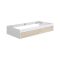 Letto 1 piazza moderno bianco e rovere 194x95cm adatto per materasso 90x190 cm - Neki