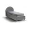 Letto 1 posto con contenitore grigio 95x205 - Egle