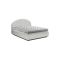 Letto 2 piazze contenitore bianco 175x215cm testiera tonda - Melanite