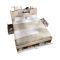 Letto alla francese design bianco e rovere 218x149cm - Conching