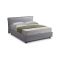 Letto Alla Francese Grigio Materasso Incluso Sfoderabile, Contenitore Made in Italy - Brienza