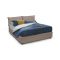 Letto alla francese in ecopelle tortora 155x205cm - Arzillo