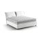 Letto alla francese in tessuto bianco 155x205cm - Arden