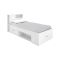 Letto bambini cassetti e scaffale 218x99cm bianco - Adrielle