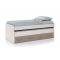 Letto bambini salvaspazio 198x96cm bianco e marrone - Cupido