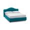 Letto due piazze con contenitore azzurro 190x210cm - Allik