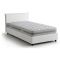 Letto francese imbottito bianco 155x205cm - Alion