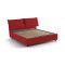 Letto francese in tessuto rosso 155x205cm - Askari