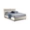 Letto Matrimoniale Beige Sfoderabile Contenitore, Dimensione Materasso 160x200 cm Made in Italy - Ator