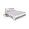 Letto Matrimoniale Bianco Contenitore Dimensione Materasso 160x200 cm, Peso Supportato 150 kg - Murlo