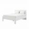 Letto Matrimoniale Bianco Crema Dimensione Materasso 160x200 cm Testata Effetto Dogato, Peso Supportato 200 kg - Siwwa