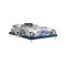 Letto matrimoniale blu 170x205cm sfoderabile - Arbatrax