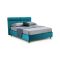 Letto matrimoniale contenitore azzurro 177x226cm struttura in metallo - Ator