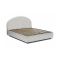 Letto matrimoniale contenitore bianco 175x205cm rivestito in tessuto - Archivio