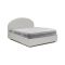 Letto matrimoniale contenitore bianco 175x215cm con testiera arrotondata - Ayur
